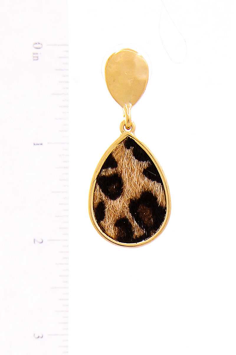 Cute Modern Tear Drop Leopard Fur Earring - Absolute Fashion 2020