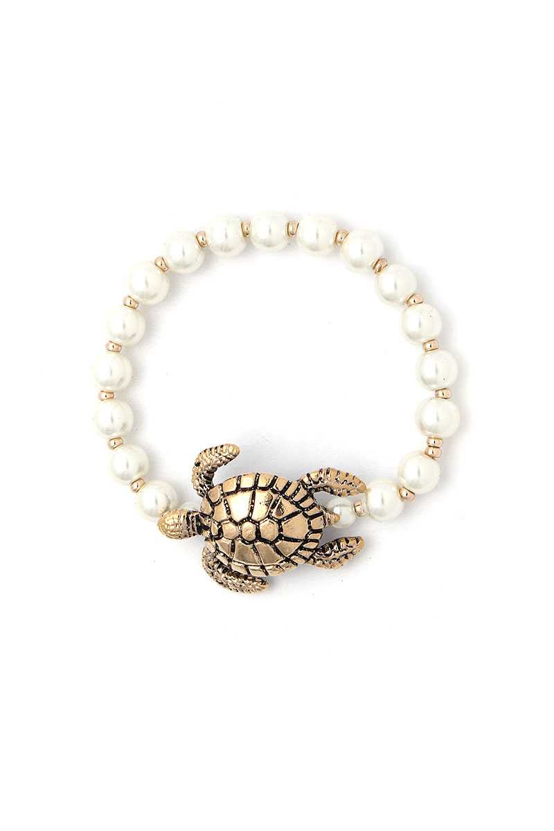 Sea Turtle Charm Beaded Bracelet - Absolute Fashion 2020