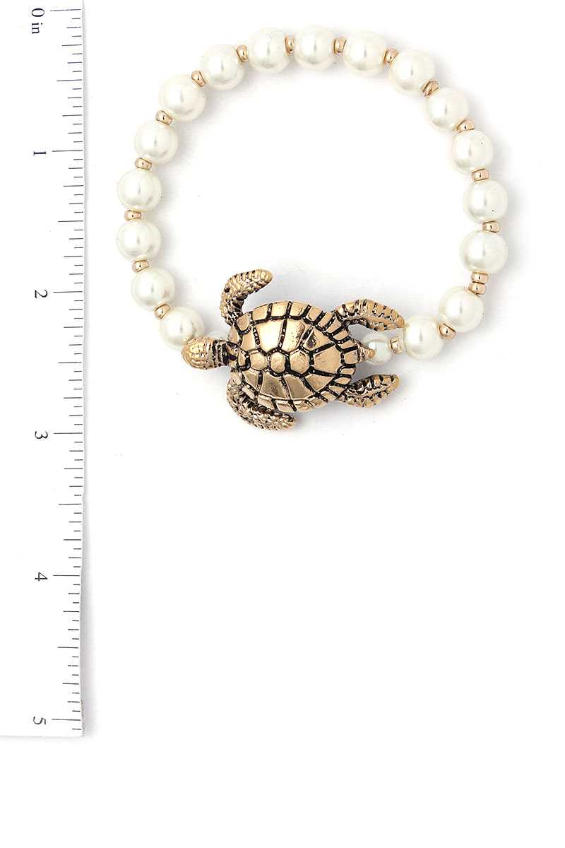 Sea Turtle Charm Beaded Bracelet - Absolute Fashion 2020