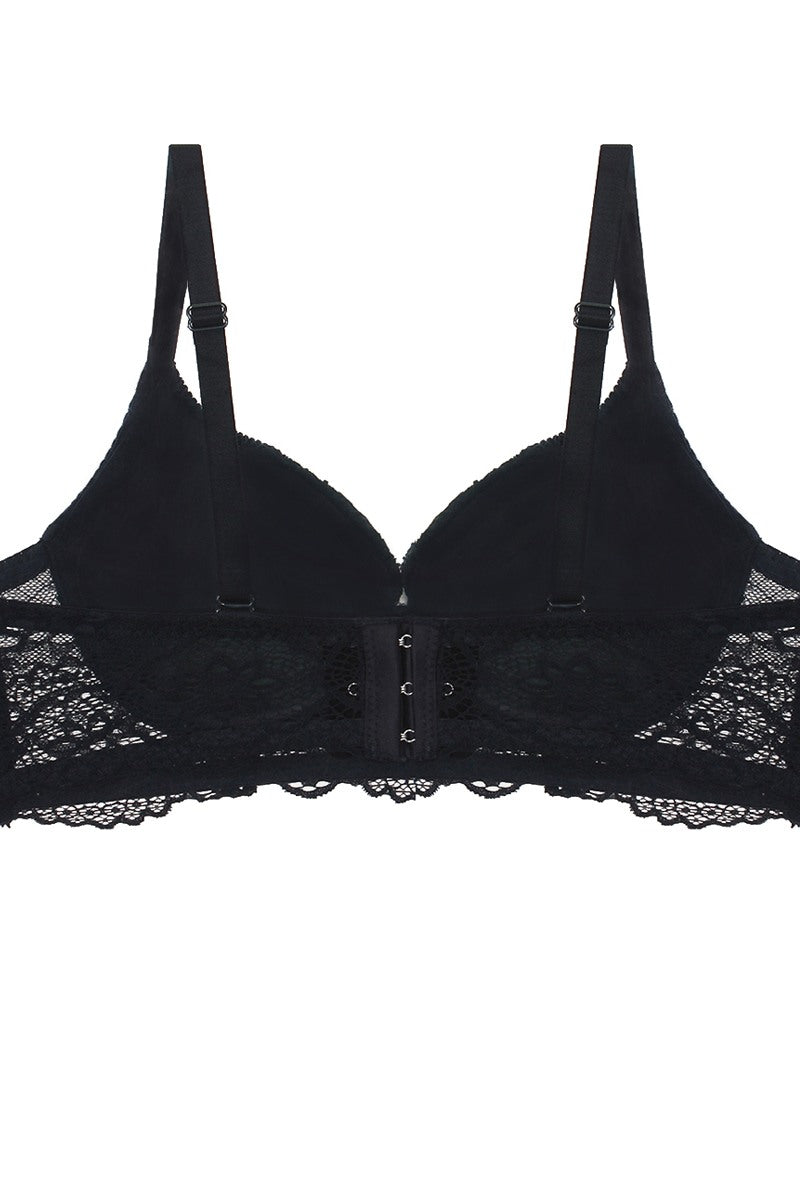 Push Up Velvet And Lace Bra - Absolute Fashion 2020