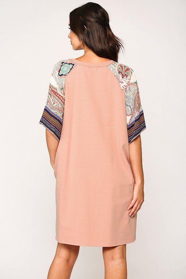 Solid Side Pocket Shift Dress - Absolute Fashion 2020