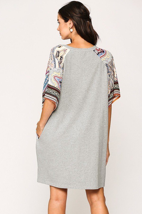 Solid Side Pocket Shift Dress - Absolute Fashion 2020