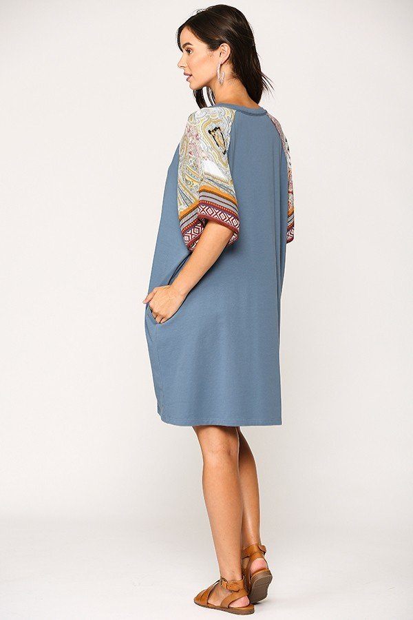 Solid Side Pocket Shift Dress - Absolute Fashion 2020