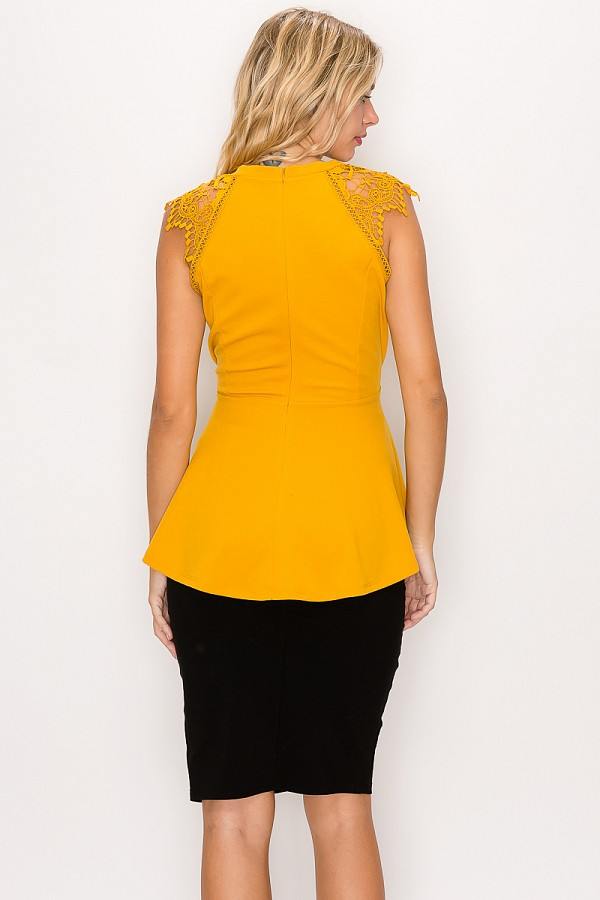 Floral Crochet Lace Belted Top - Absolute Fashion 2020