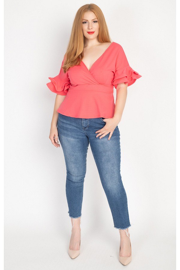Tiered Ruffle Sleeve Top - Absolute Fashion 2020