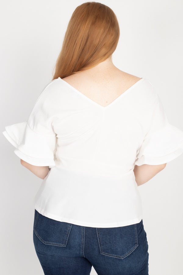 Tiered Ruffle Sleeve Top - Absolute Fashion 2020