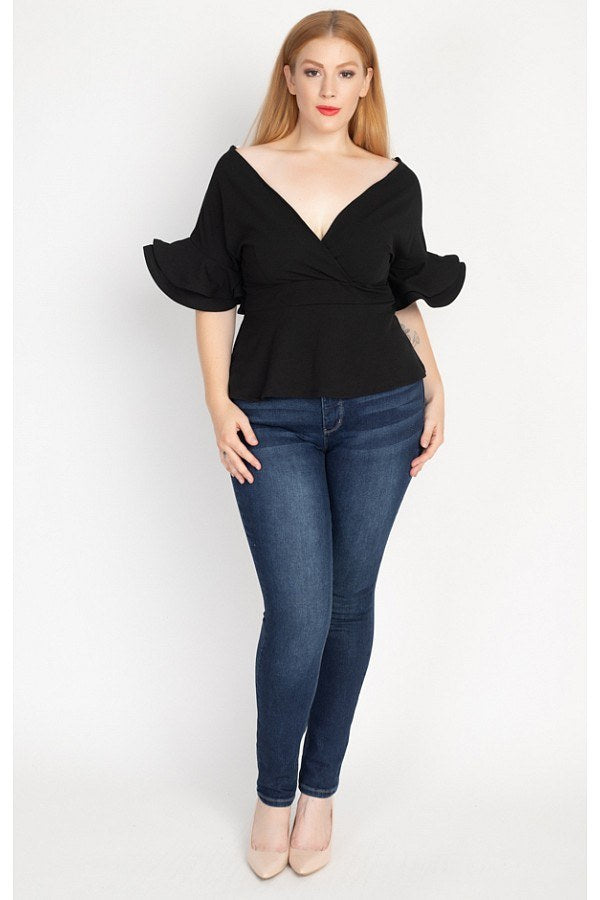 Tiered Ruffle Sleeve Top - Absolute Fashion 2020