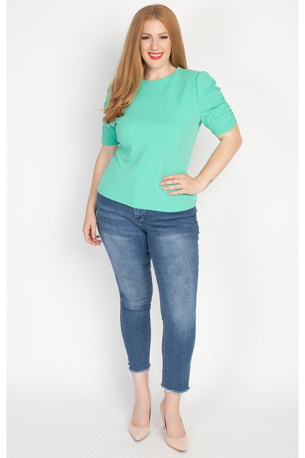 Ruched Short Sleeve Shirts - Absolute Fashion 2020