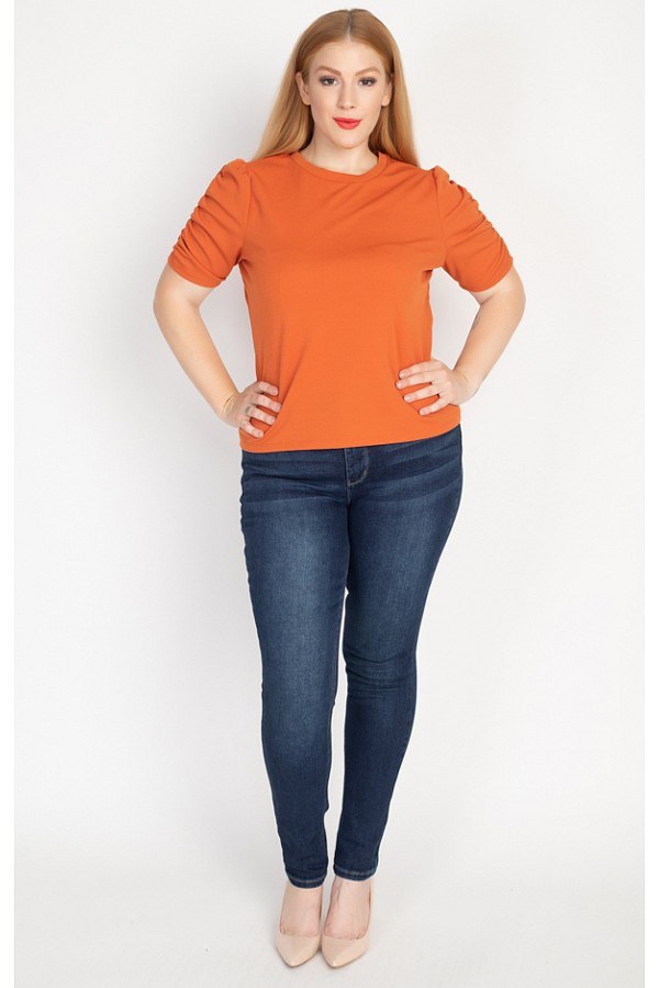 Ruched Short Sleeve Shirts - Absolute Fashion 2020