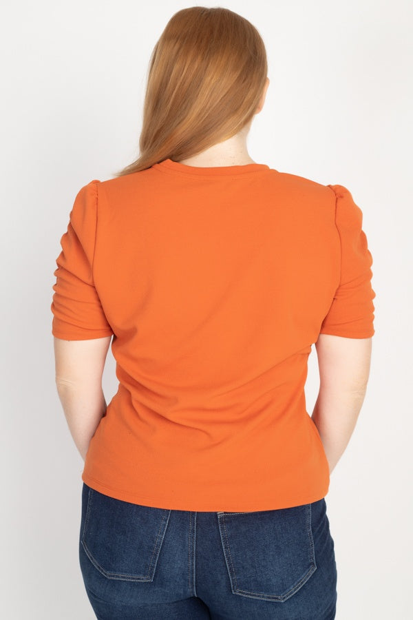 Ruched Short Sleeve Shirts - Absolute Fashion 2020