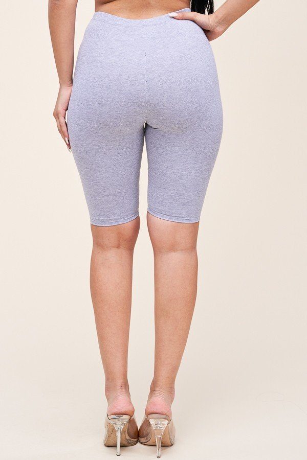 Solid Cotton Lycra Biker Length Shorts - Absolute Fashion 2020