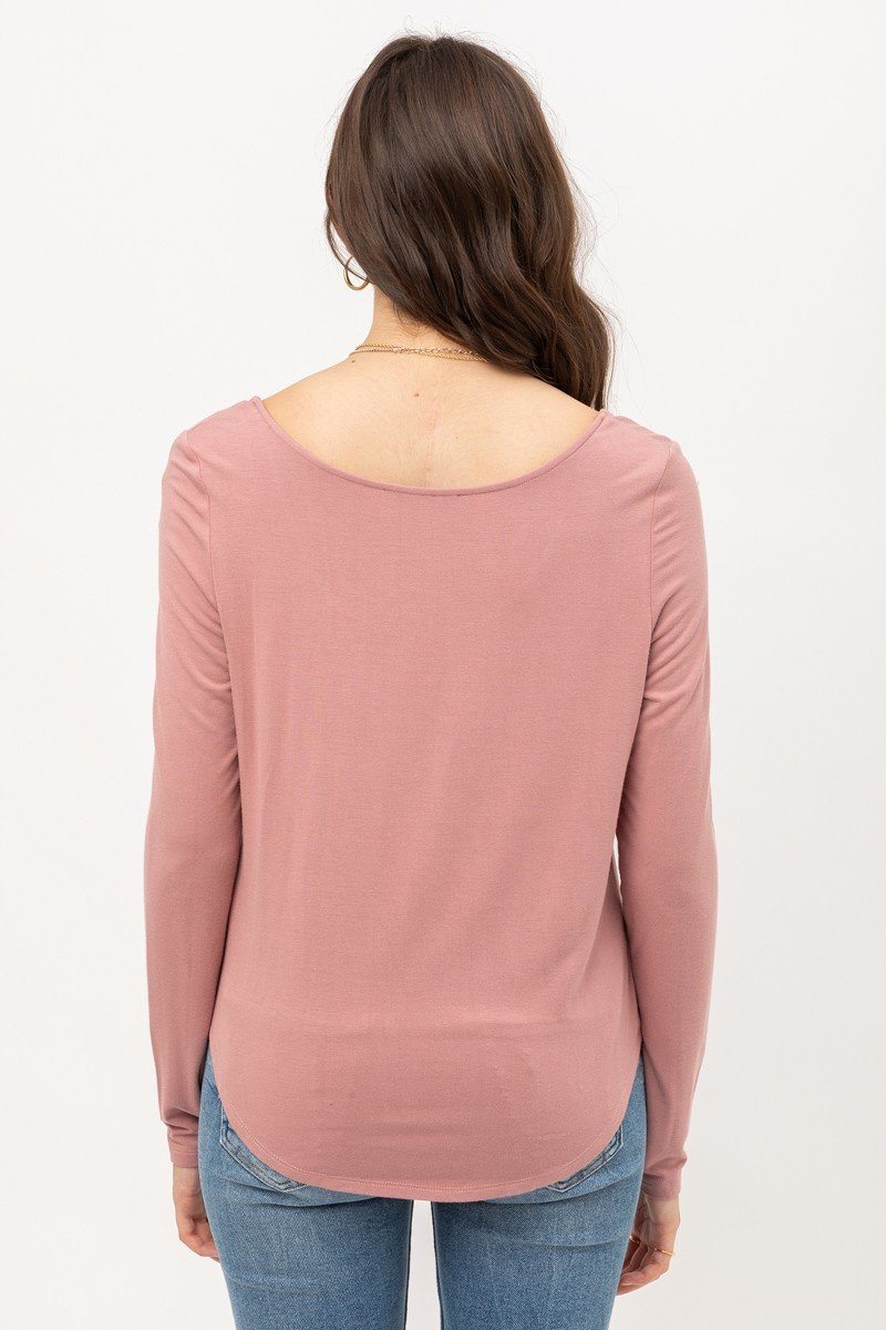 Rayon Span Jersey Front Twisted Top - Absolute Fashion 2020