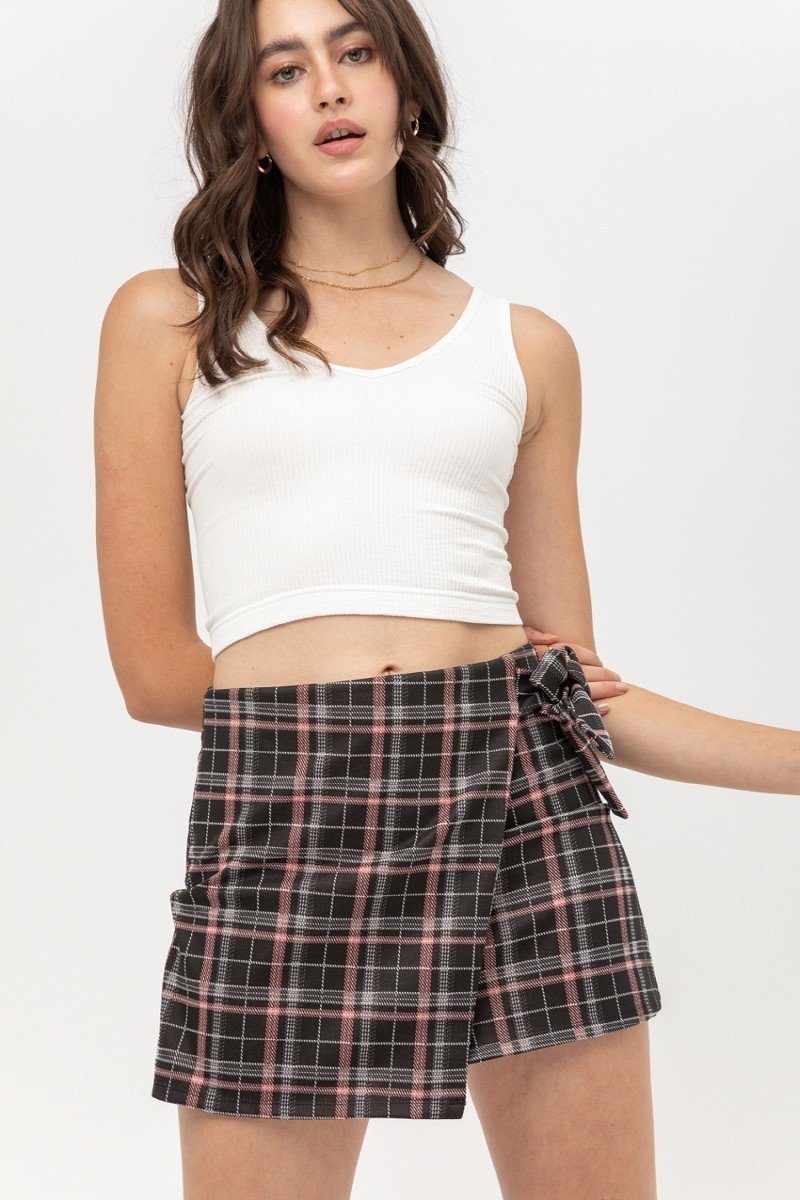 Knit Yarn Dye Plaid Skirt - Absolute Fashion 2020