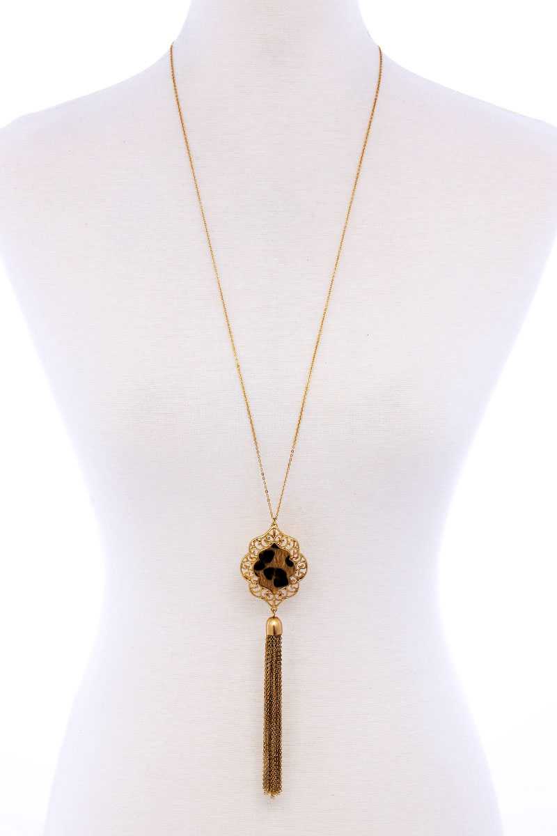 Stylish Chain Tassel Drop Long Necklace - Absolute Fashion 2020