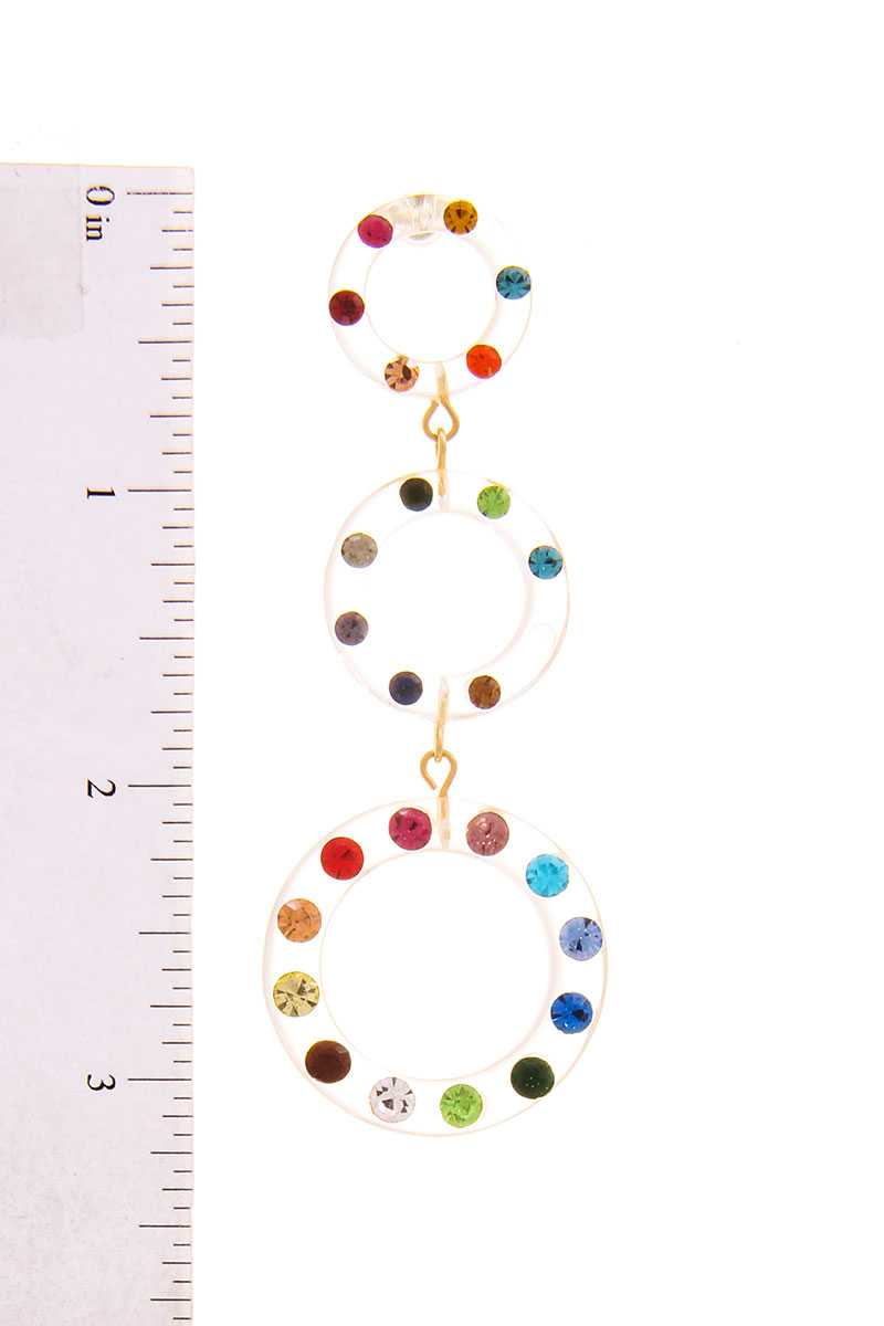 Fashion Triple Link Circle Design Earring - Absolute Fashion 2020