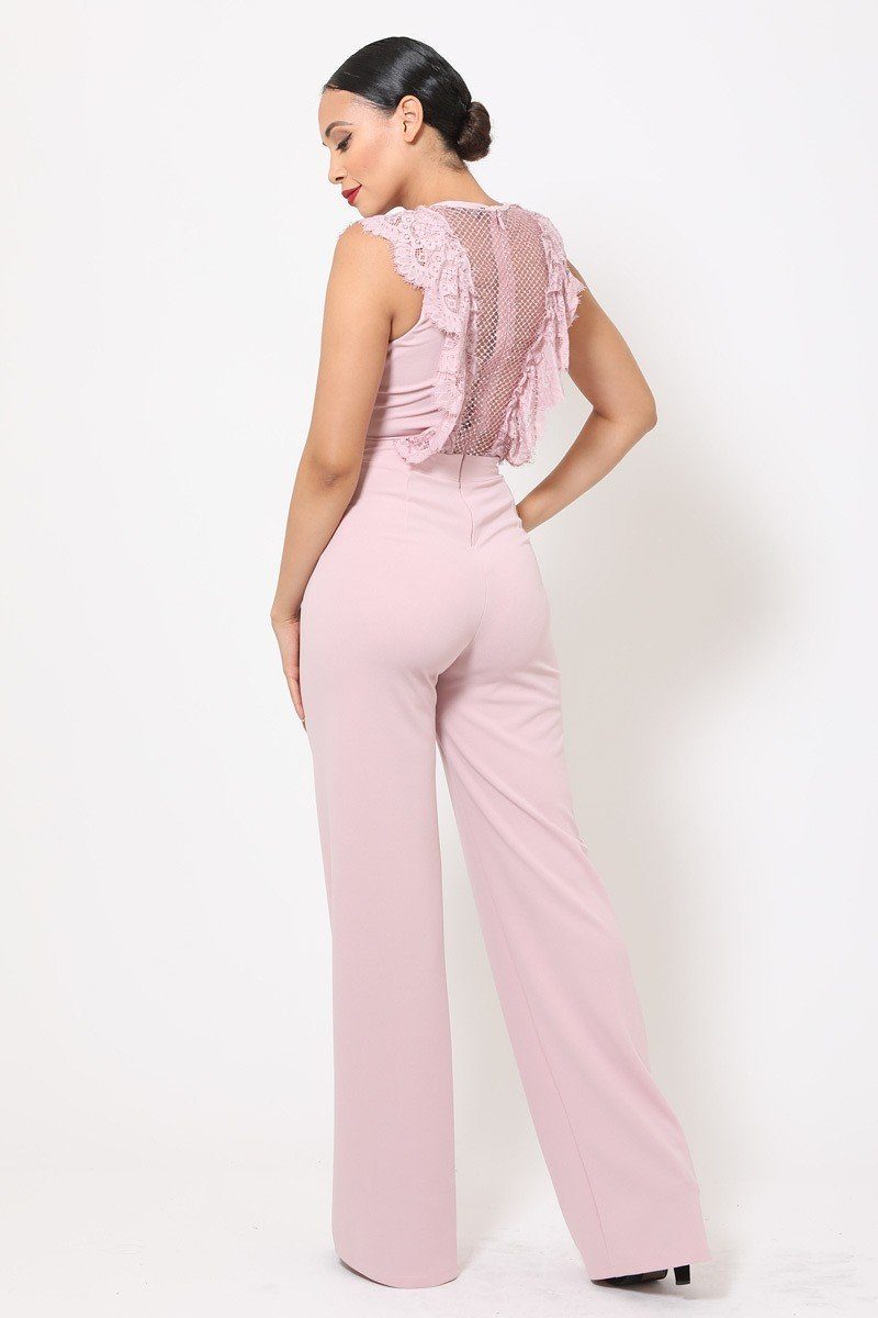 Sheer Mesh Sleeveless Jumpsuit - Absolute Fashion 2020