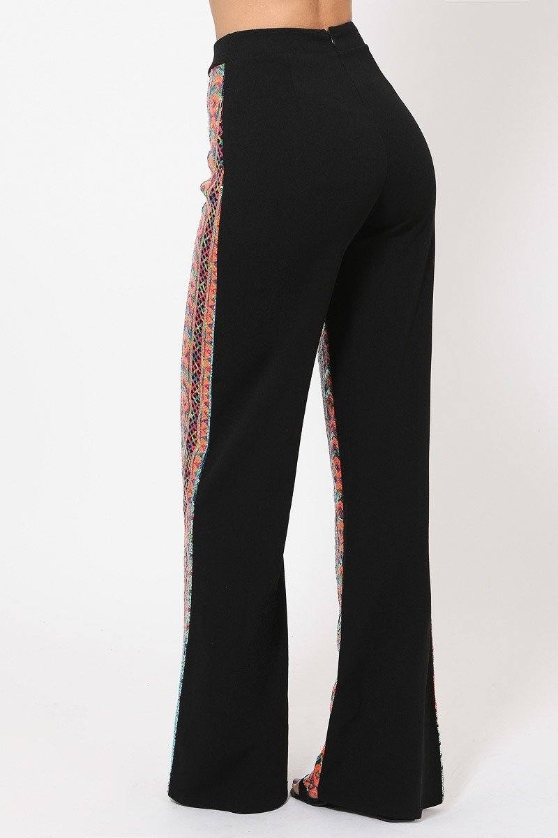 High Waist Colorful Sequins Pattern Pants - Absolute Fashion 2020