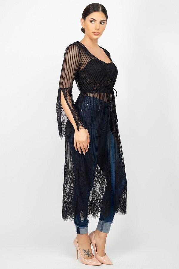 Stripe Mesh Cardigan - Absolute Fashion 2020