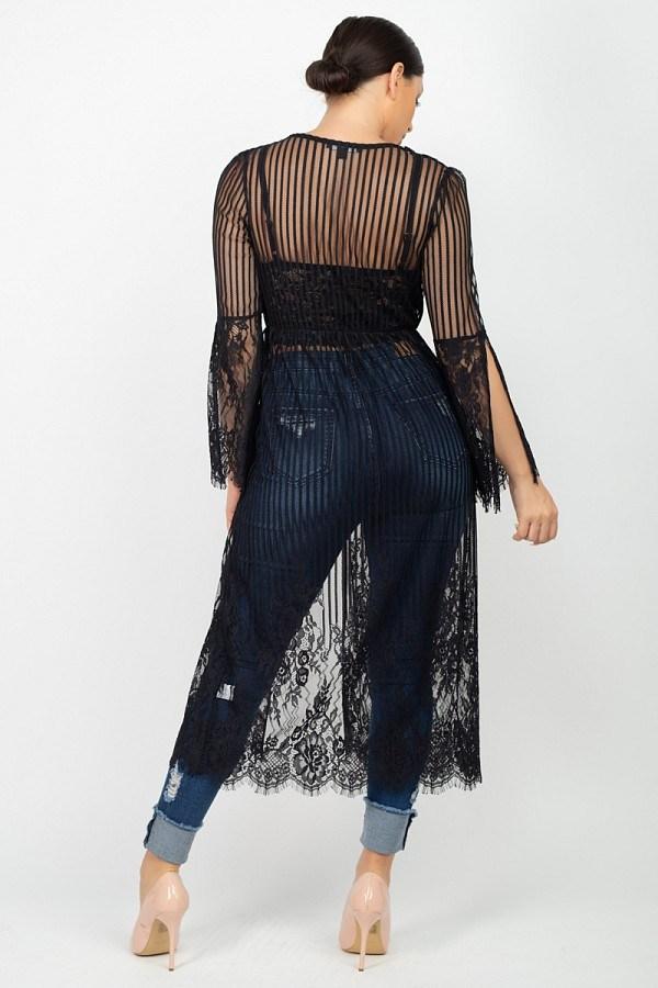 Stripe Mesh Cardigan - Absolute Fashion 2020