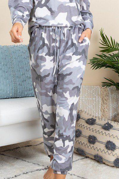 Camo Army Printed French Terry Casual Loungewear Joggers - Absolute Fashion 2020