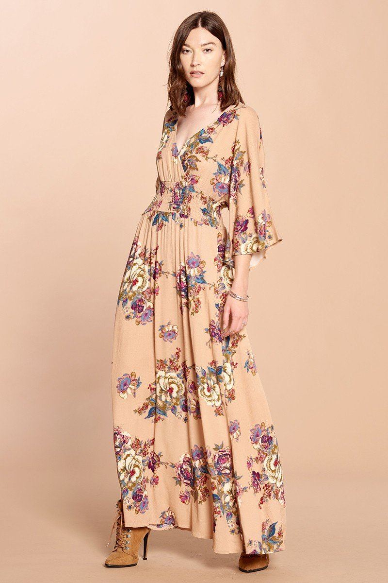 Floral Print Maxi Wrap Dress - Absolute Fashion 2020