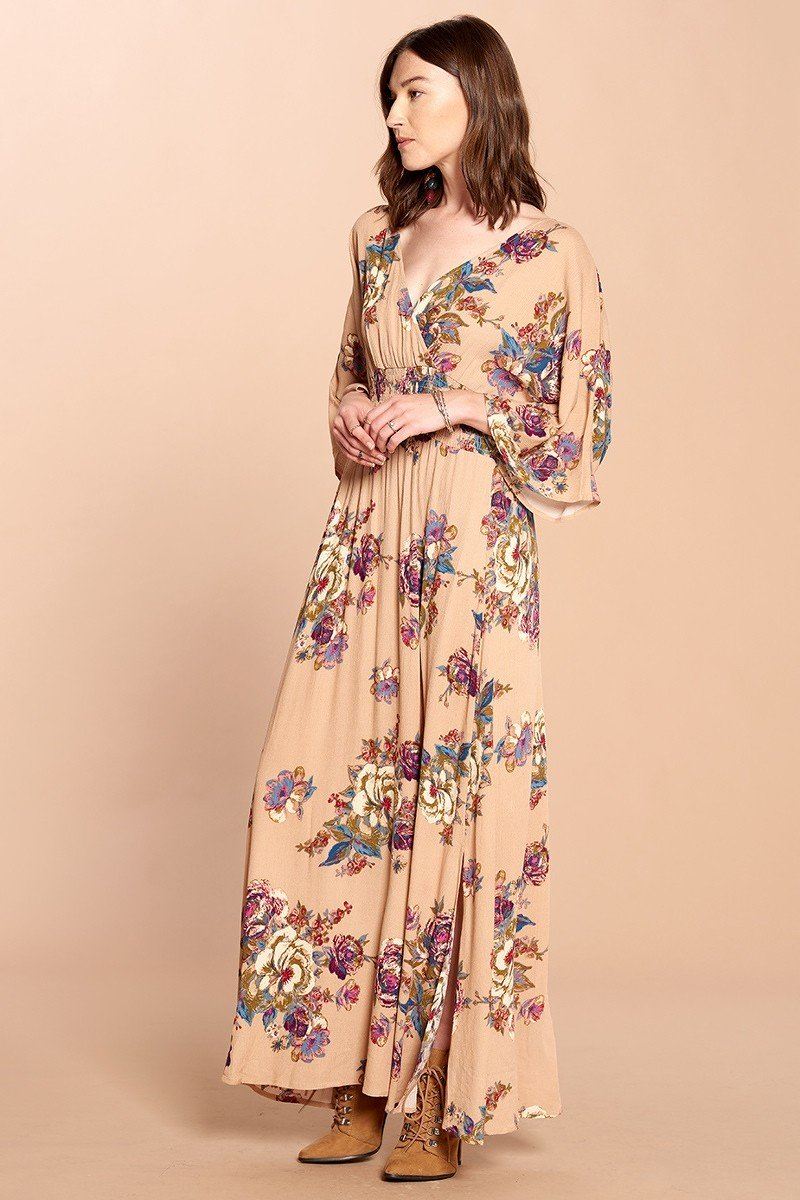 Floral Print Maxi Wrap Dress - Absolute Fashion 2020