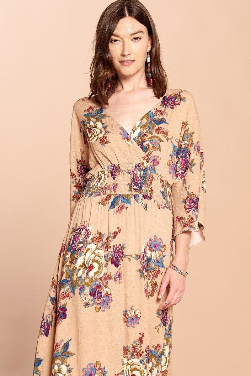 Floral Print Maxi Wrap Dress - Absolute Fashion 2020
