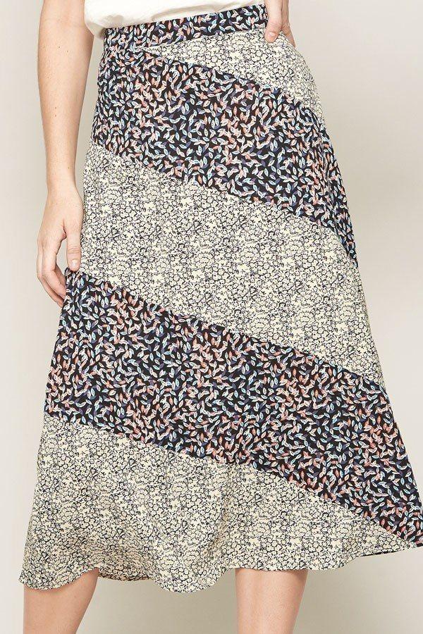 A Floral-print Woven Midi Skirt - Absolute Fashion 2020