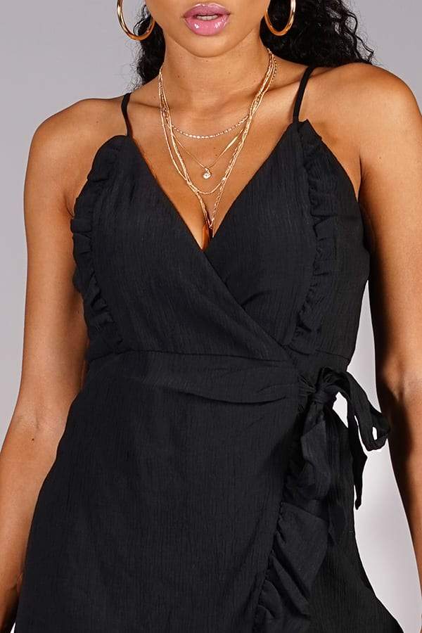 Ruffled Detail Surplus Wrap Dress - Absolute Fashion 2020