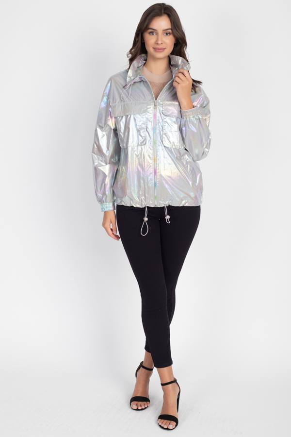 Holographic Windbreaker Jacket - Absolute Fashion 2020