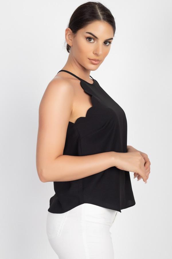 Halter Neck Scallop Top - Absolute Fashion 2020