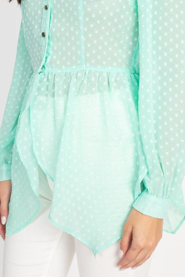 Flounce Hem Polka Dot Blouse - Absolute Fashion 2020