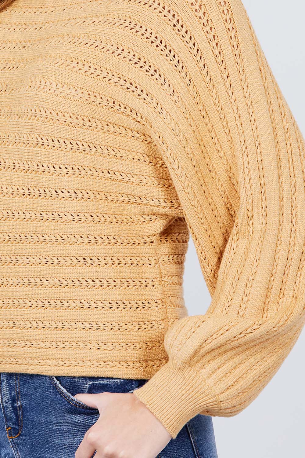 Dolman Sleeve Boat Neck Sweater - Absolute Fashion 2020