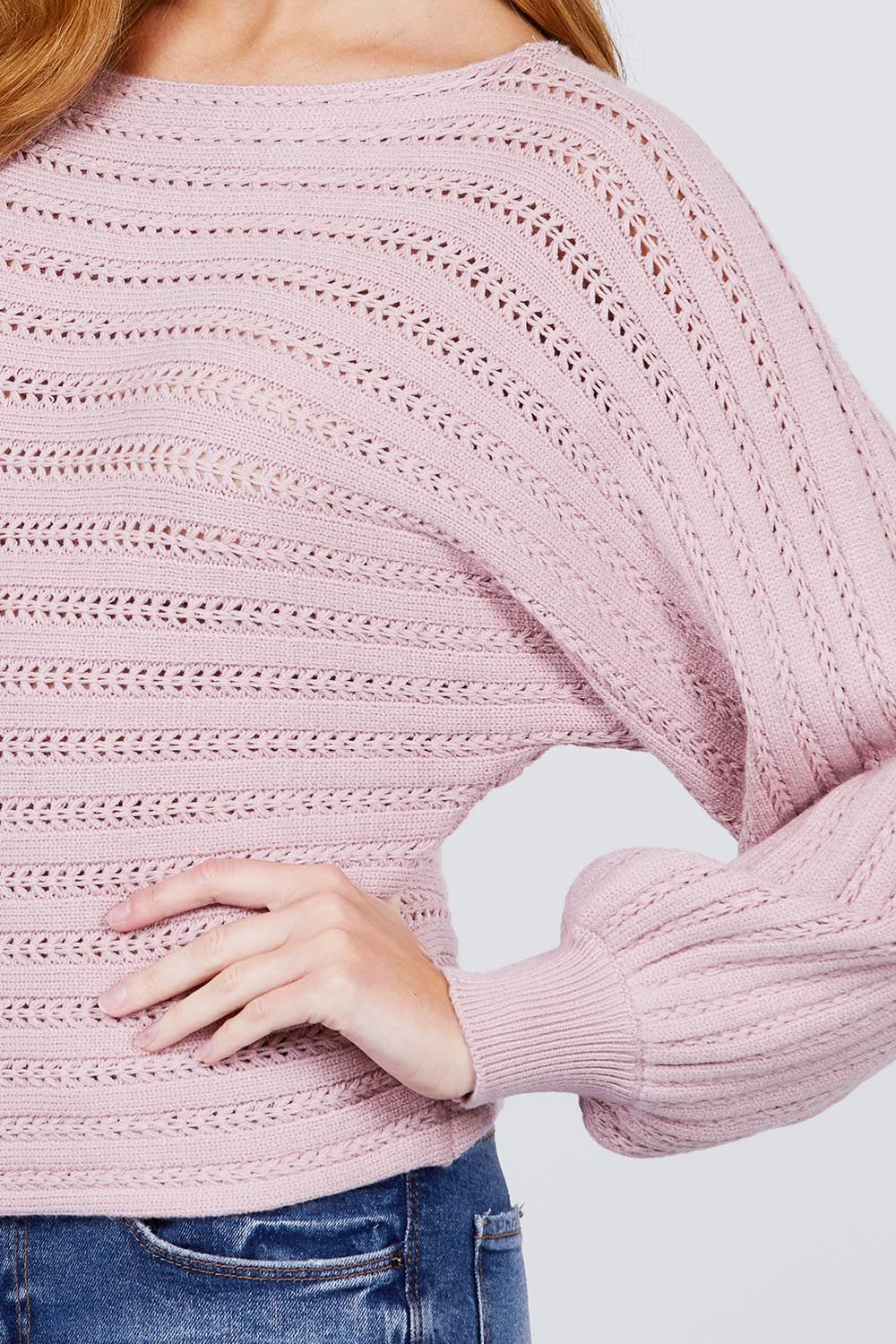 Dolman Sleeve Boat Neck Sweater - Absolute Fashion 2020