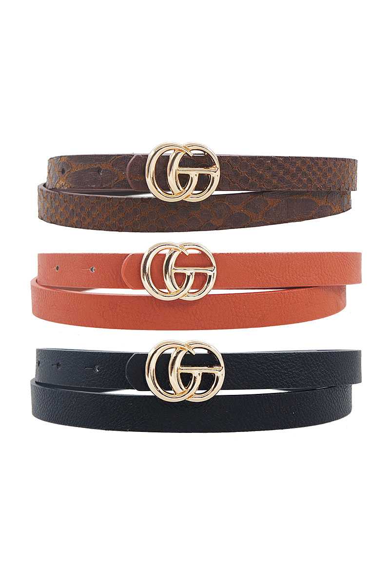Fashion Skinny Casual 3pcs. Belt Set - Absolute Fashion 2020