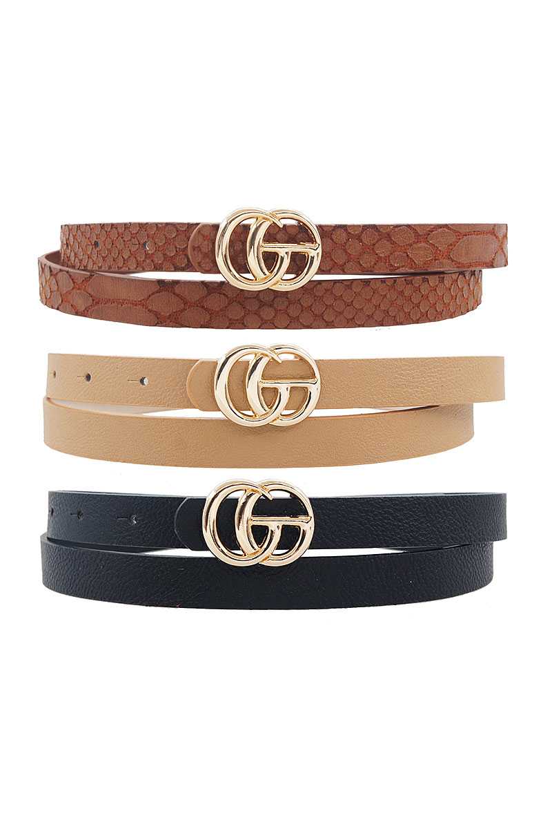Fashion Skinny Casual 3pcs. Belt Set - Absolute Fashion 2020