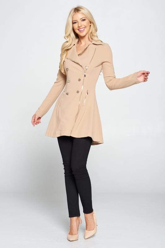 Double Breasted Flare Blazer Dress - Absolute Fashion 2020