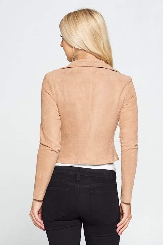 Faux Suede Moto Leather Jacket - Absolute Fashion 2020