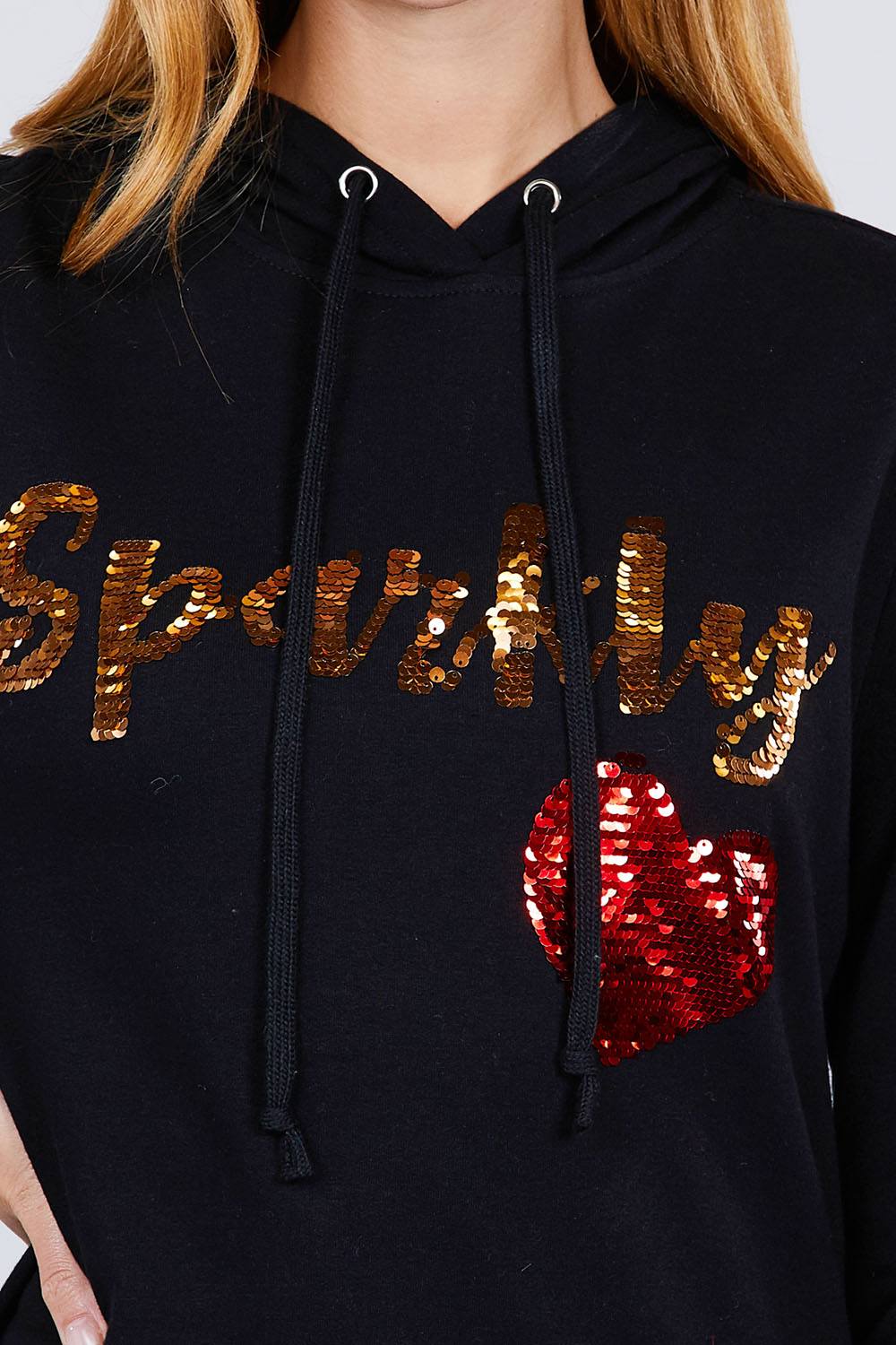 Sparkly Sequins Hoodie Pullover - Absolute Fashion 2020