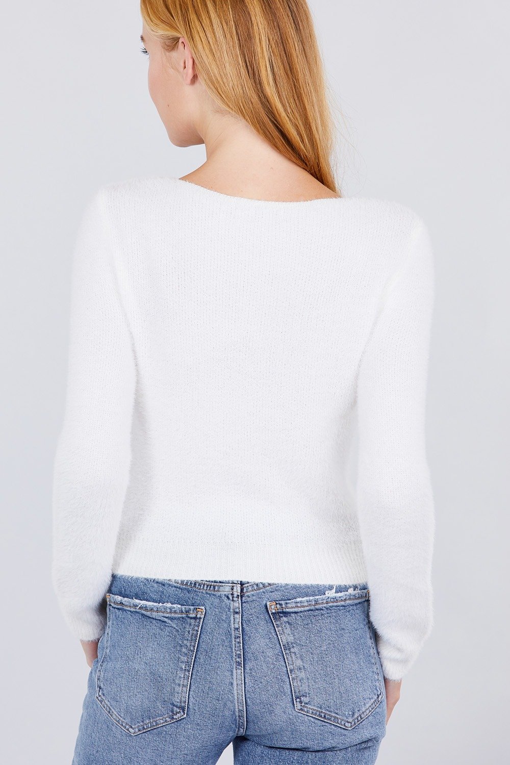 Front Twisted Knot Cozy Sweater - Absolute Fashion 2020