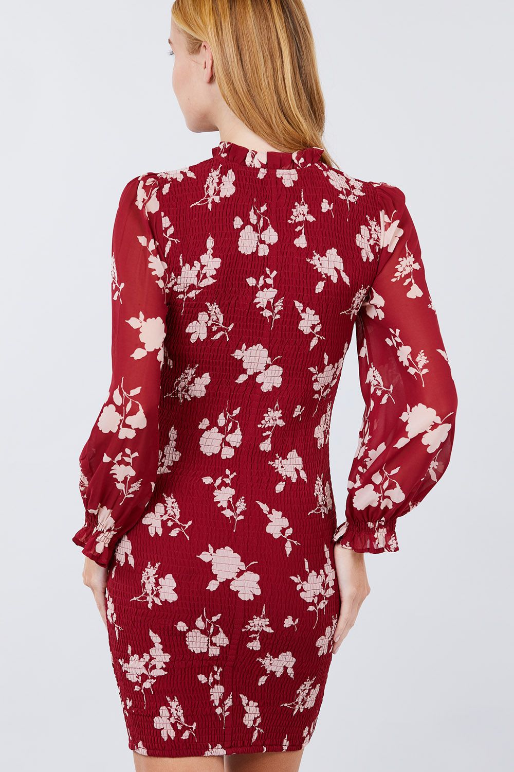 Ruffle Sleeve Print Mini Dress - Absolute Fashion 2020