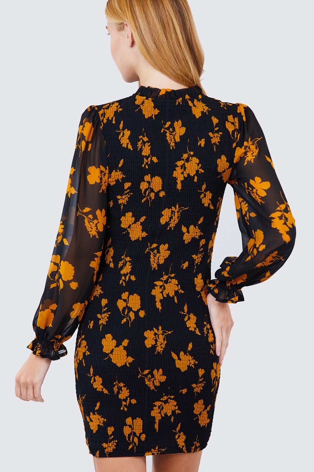 Ruffle Sleeve Print Mini Dress - Absolute Fashion 2020