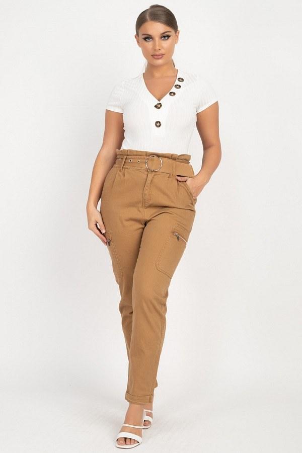 Button V-neck Bodysuit - Absolute Fashion 2020