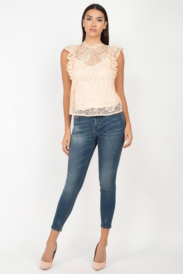 Sleeveless Lace Lining Top - Absolute Fashion 2020