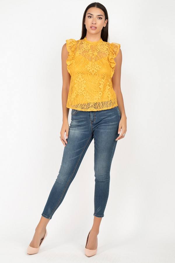 Sleeveless Lace Lining Top - Absolute Fashion 2020