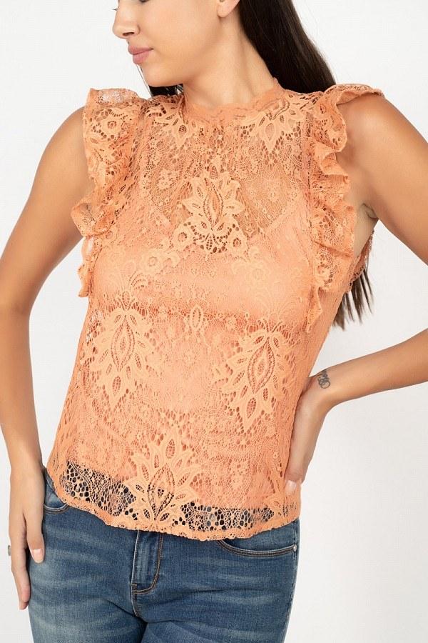 Sleeveless Lace Lining Top - Absolute Fashion 2020