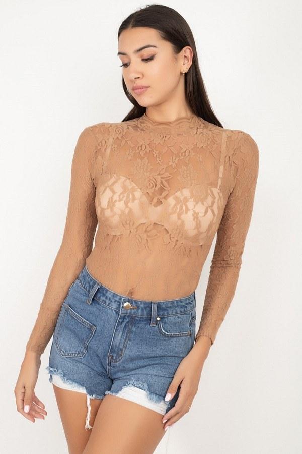Sheer Floral Lace Bodysuit - Absolute Fashion 2020
