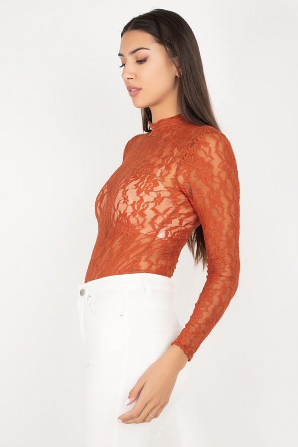 Sheer Floral Lace Bodysuit - Absolute Fashion 2020
