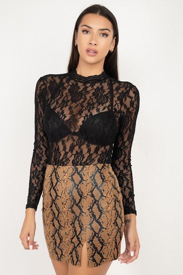 Sheer Floral Lace Bodysuit - Absolute Fashion 2020