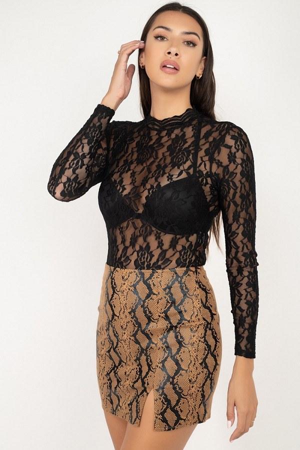 Sheer Floral Lace Bodysuit - Absolute Fashion 2020